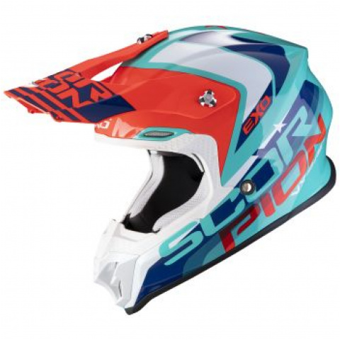 SCORPION KASK VX-16 AIR NATION GREEN-BLUE-RED L 
