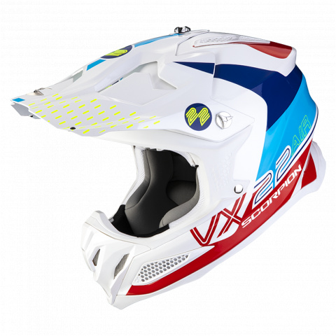 SCORPION KASK VX-22 AIR ARES WHITE-BLUE-RED L 